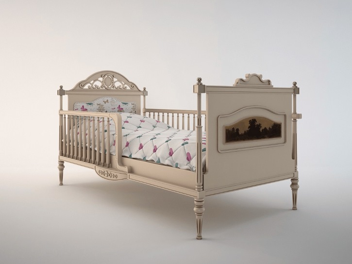 Кровать «Amafor» с тканевым изголовьем от фабрики элитной детской мебели VinsenT Kids