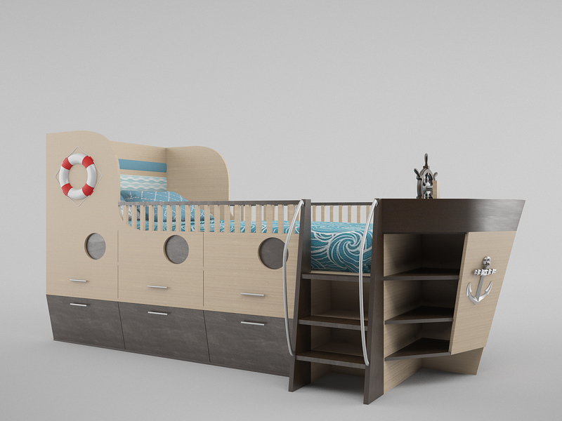 Кровать «Chaika» от фабрики элитной детской мебели VinsenT Kids