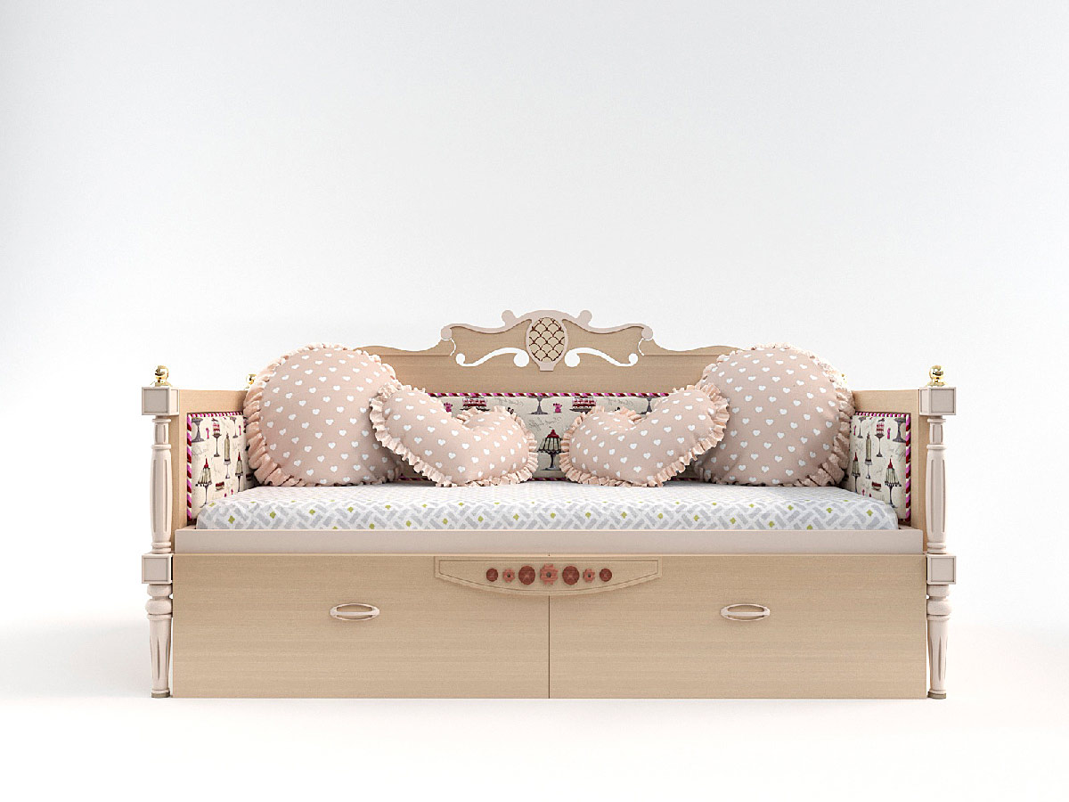 Кровать «Rapsodia» с выдвижным ящиком от фабрики элитной детской мебели VinsenT Kids